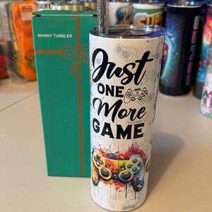 Gaming Themed Hand Crafted Skinny Tumbler